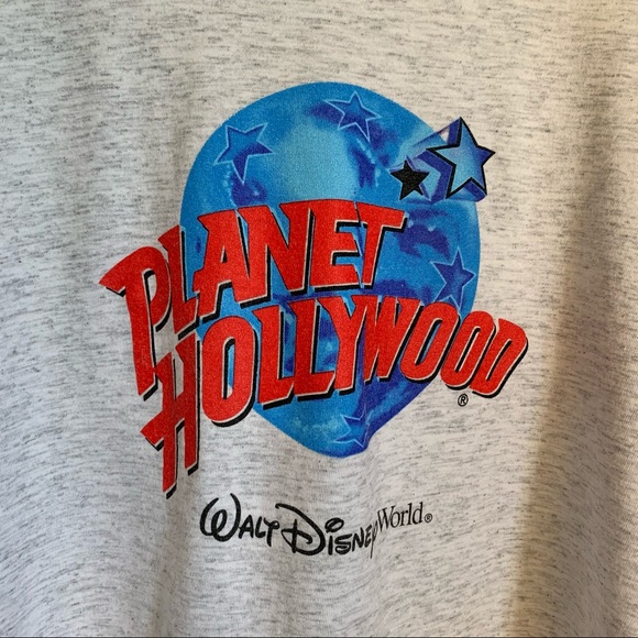 Vintage Planet Hollywood Shirt Walt Disney World XL Made In USA Grey - Picture 2 of 6